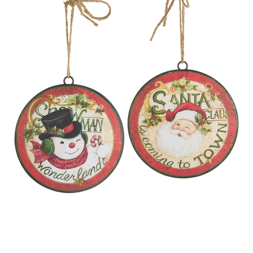 Coming to Town 2-Sided Disc Ornament  5"