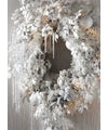 Jeweled Snowy Owl Ornament 6.5"