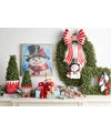 9" Red and White Top Hat Containers