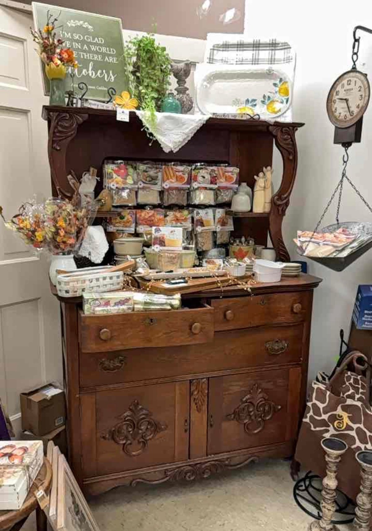 Victorian Carved Oak Sideboard