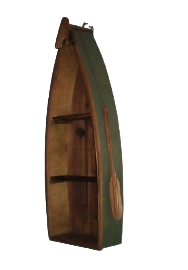 Row Boat w/Oars Wall Shelf