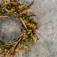 MINI SUNFLOWER & WILD FLOWER WREATH 22"