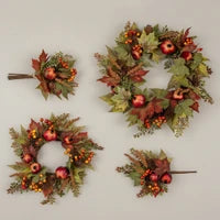 MAPLE LEAF & POMEGRANATE WREATH 22"