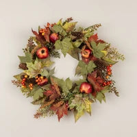 MAPLE LEAF & POMEGRANATE WREATH 22"