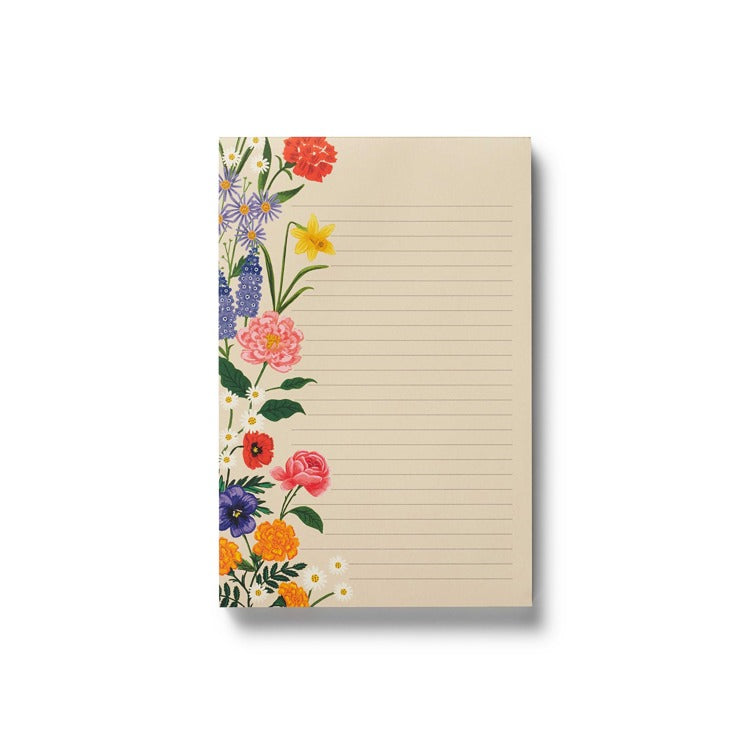 Delicate Garden Study florals border this large-format notepad, featuring 65 lined, tear-off sheets.
Natural white text paper
Printed in full color
6" W × 9" L
65 tear-off sheets
Made in USA
SKU: NPB015