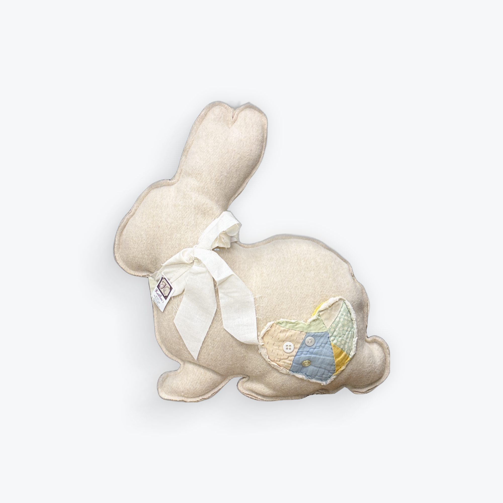 Vintage Wool Bunny Pillow