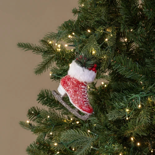Frosted Ice Skate Ornament