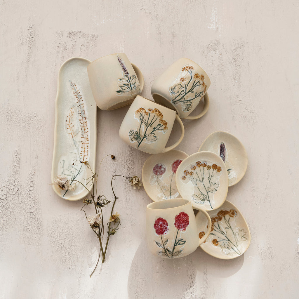 Hand-Painted Stoneware Mug