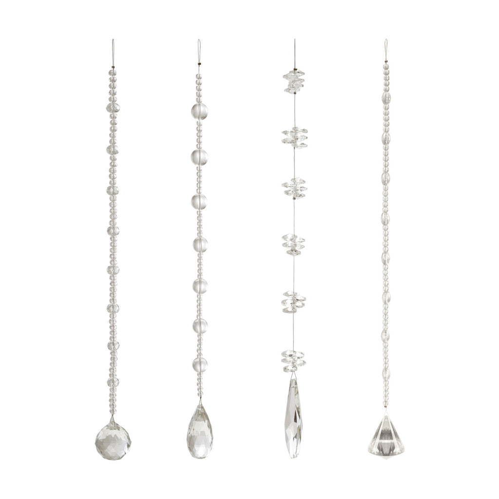 Crystal Hanging Beaded Drop, 4 Styles