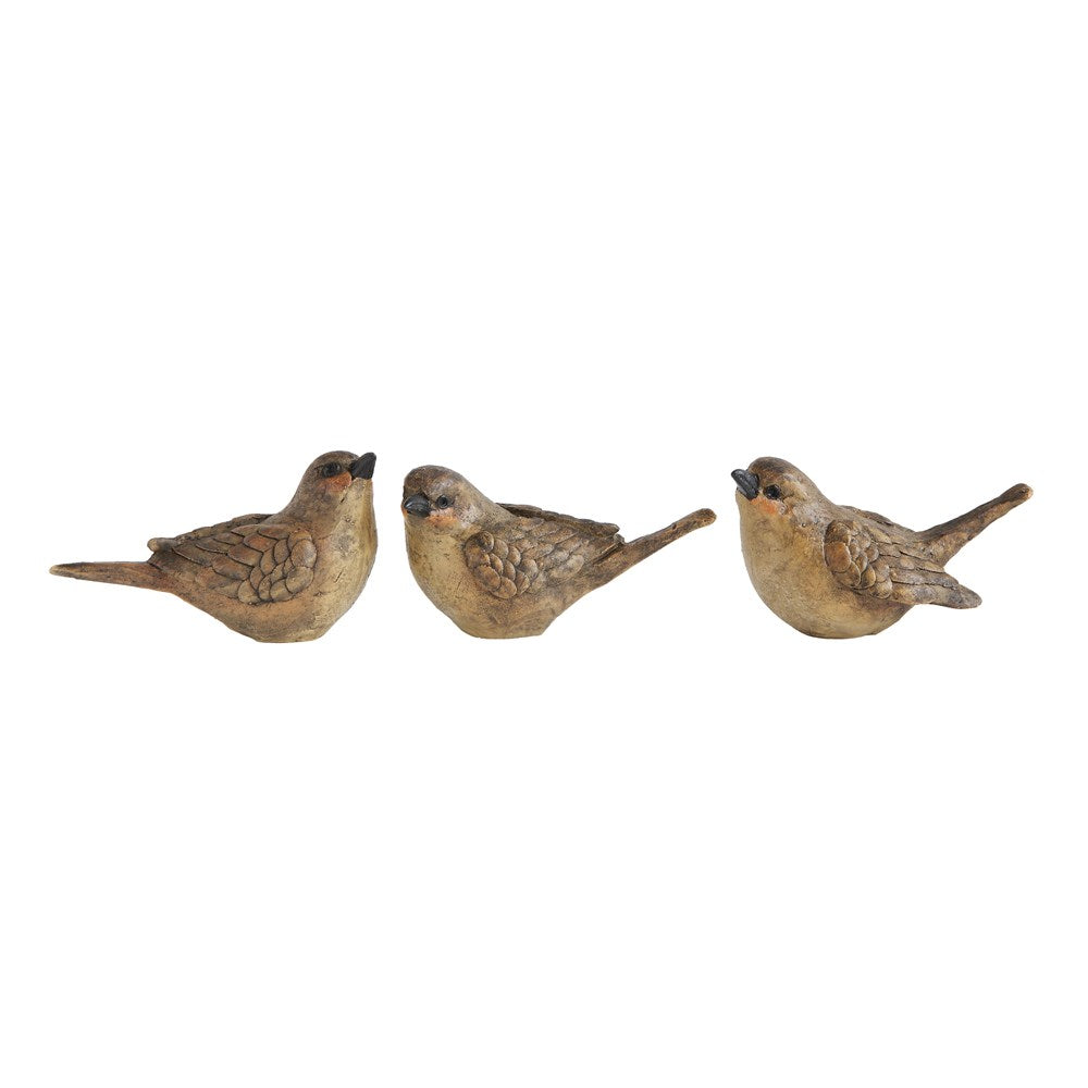 Resin Birds, 3 Styles | 3.75"L x 2"W x 2.25"H,