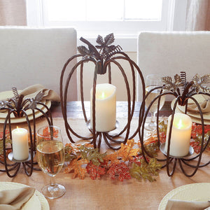 Metal Pumpkin Candle Holdercc | 3 Sizes
