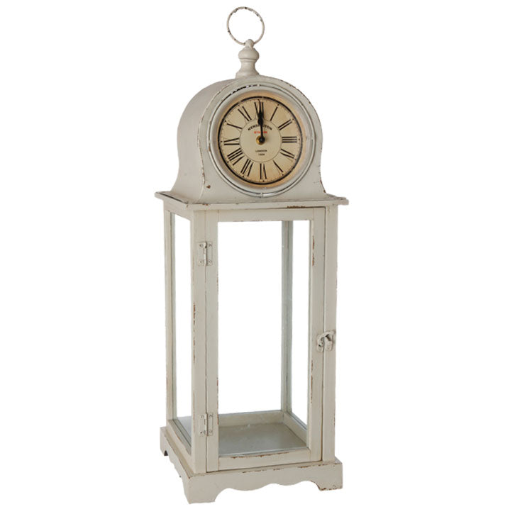 Vintage Clock Lantern | 25.5"H
