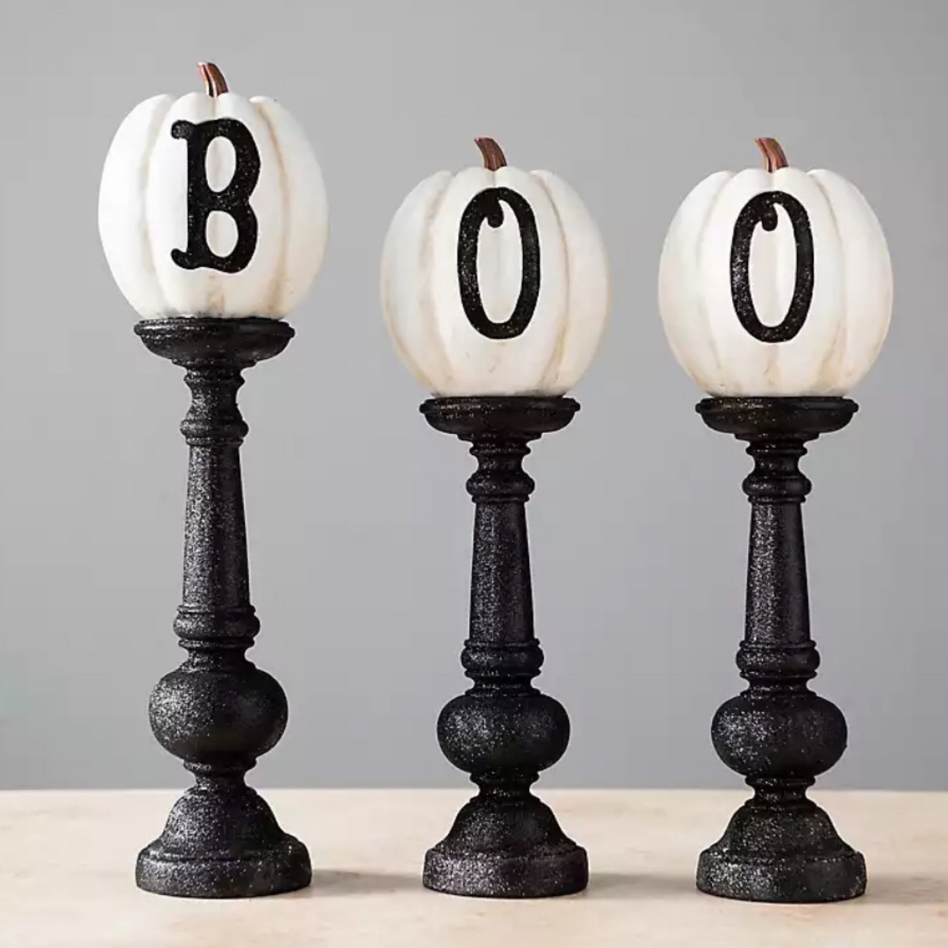Boo Pumpkin Finials | Set of 3