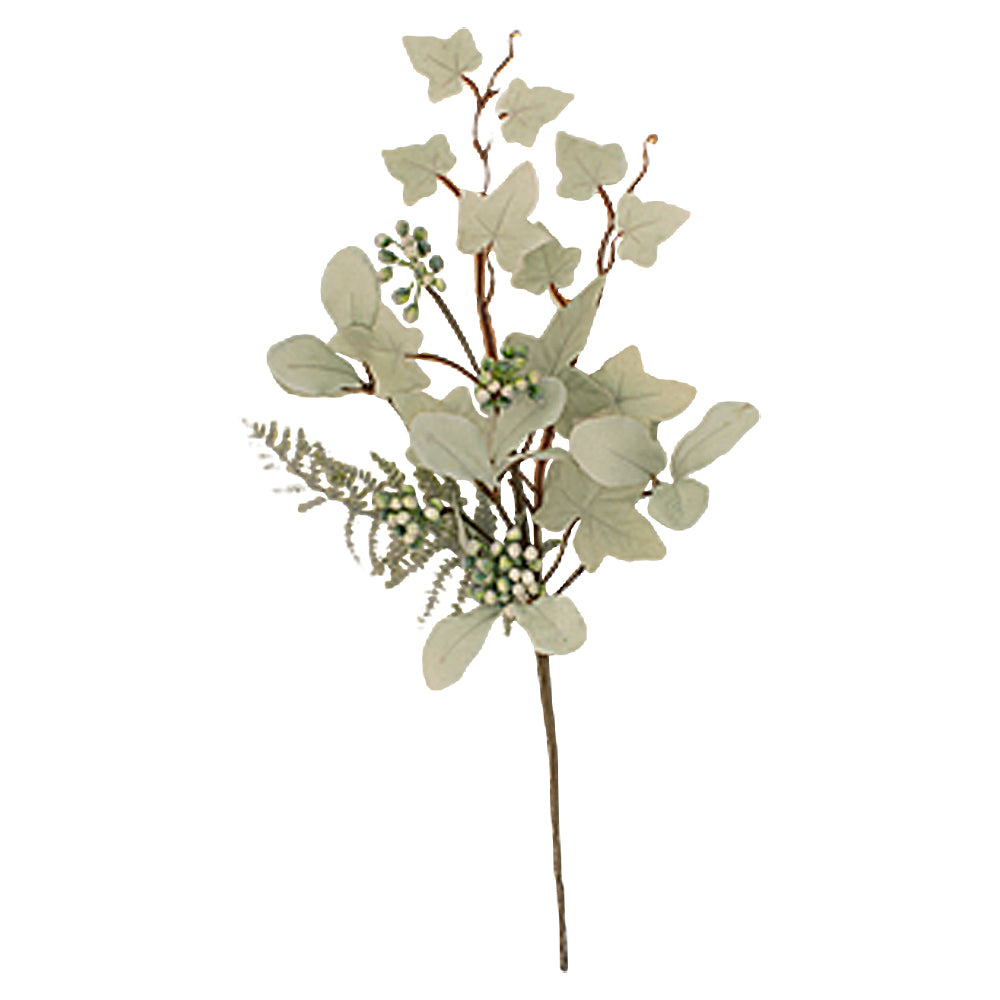 Light Green Leaf & Berry 18" Pick