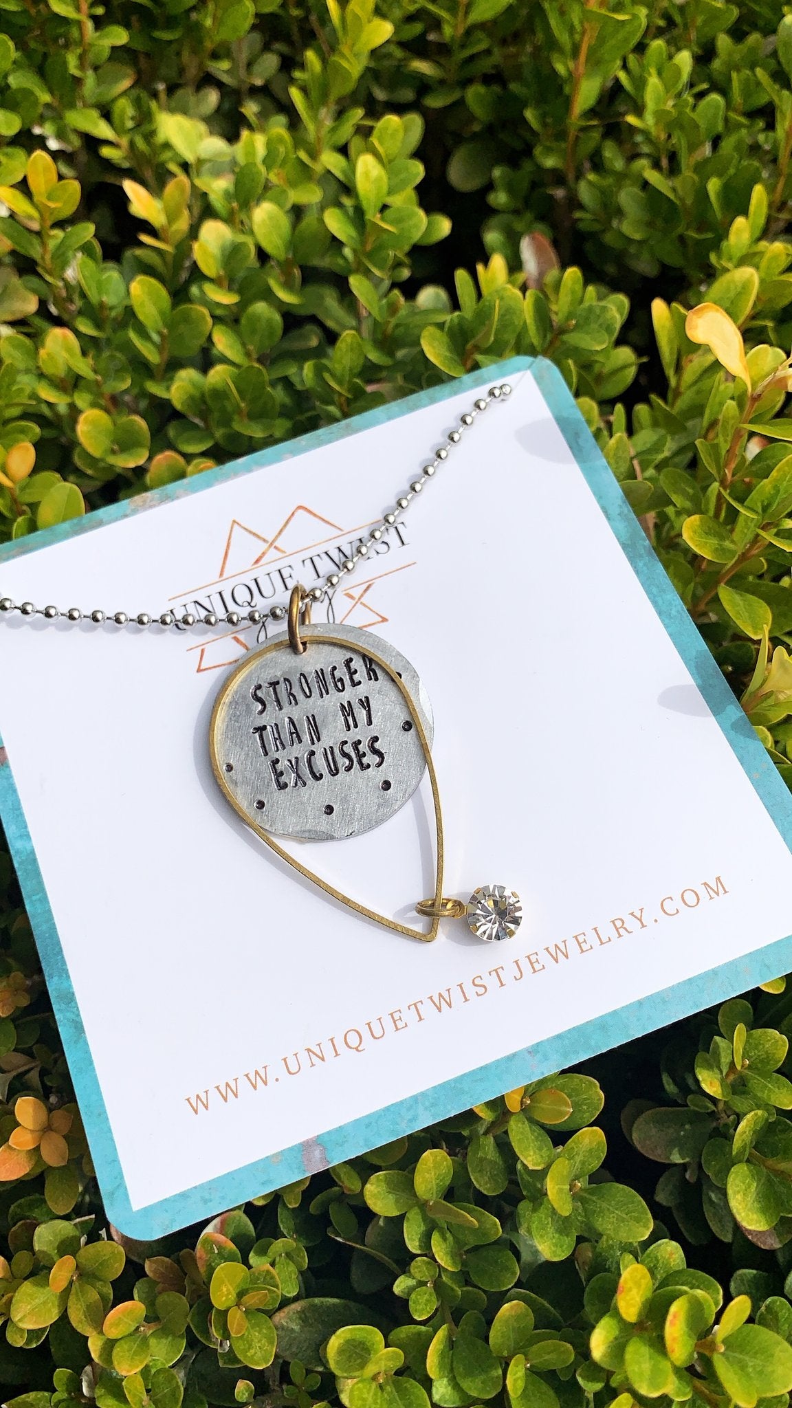 Stronger than my Excuses Necklace