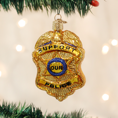 Police Badge Ornament | 3.75"