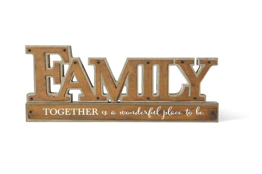 Barnwood Family Tabletop w/Rustic Overlay | 5'H x 10"W