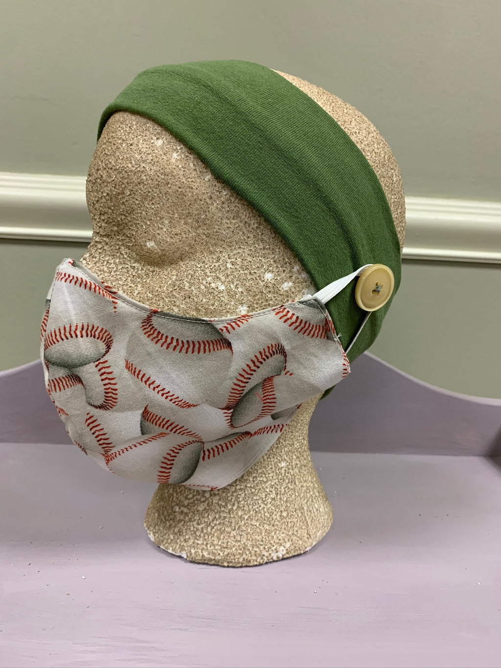 Green {Button Headband}