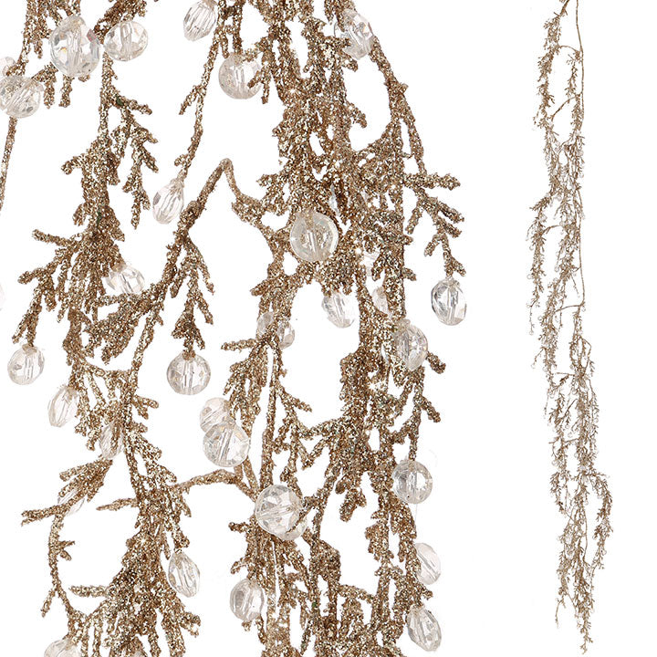 6' GLITTERED ICE GARLAND