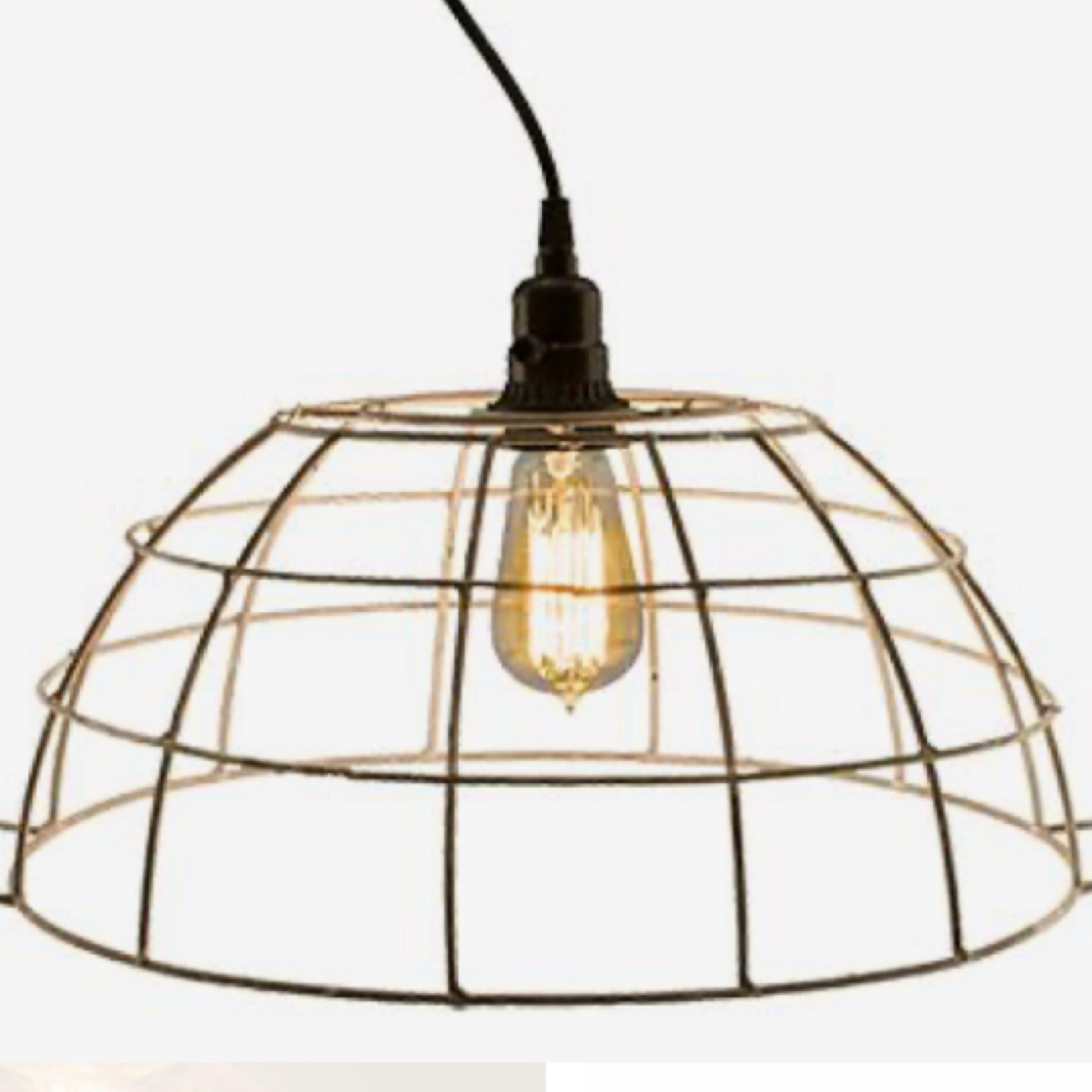 Cream wire lampshade | Small