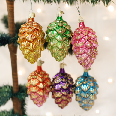 Ponderosa Pine Cone Ornament, 6 Colors | 4" (sold separately)