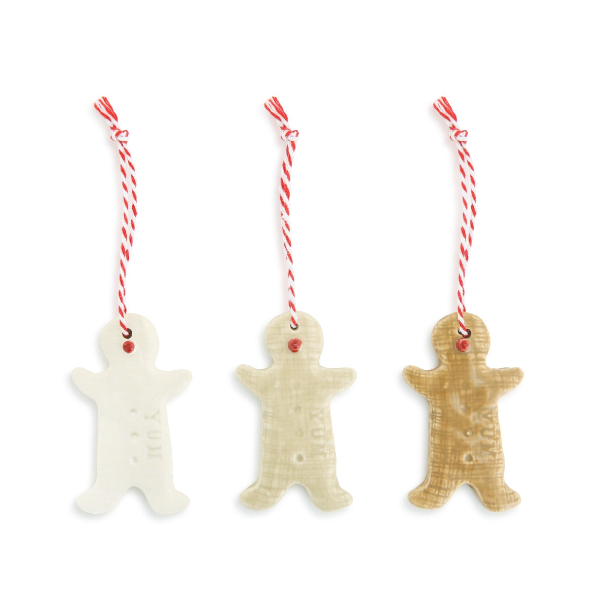 CERAMIC GINGERBREAD TAG ORNAMENTS | 3 styles (sold separately)