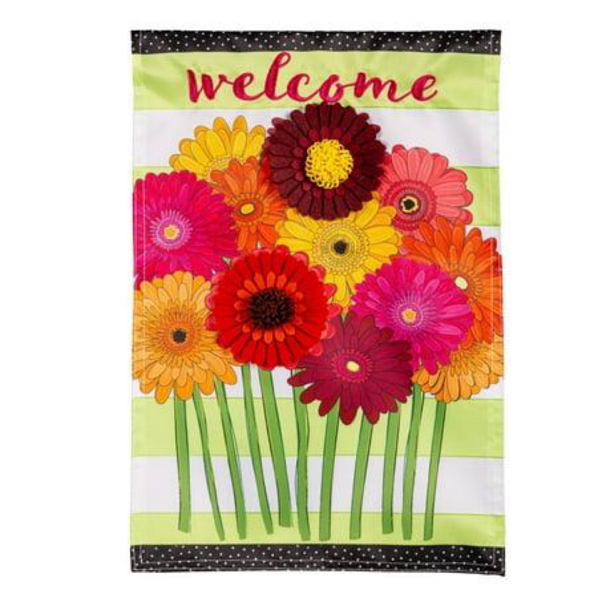 Flag Gerbera Daisies Bouquet Applique Garden Flag