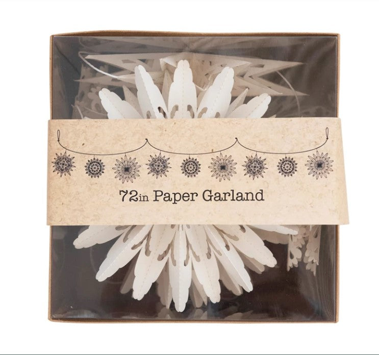 Snowflake Garland in Kraft Box 72"