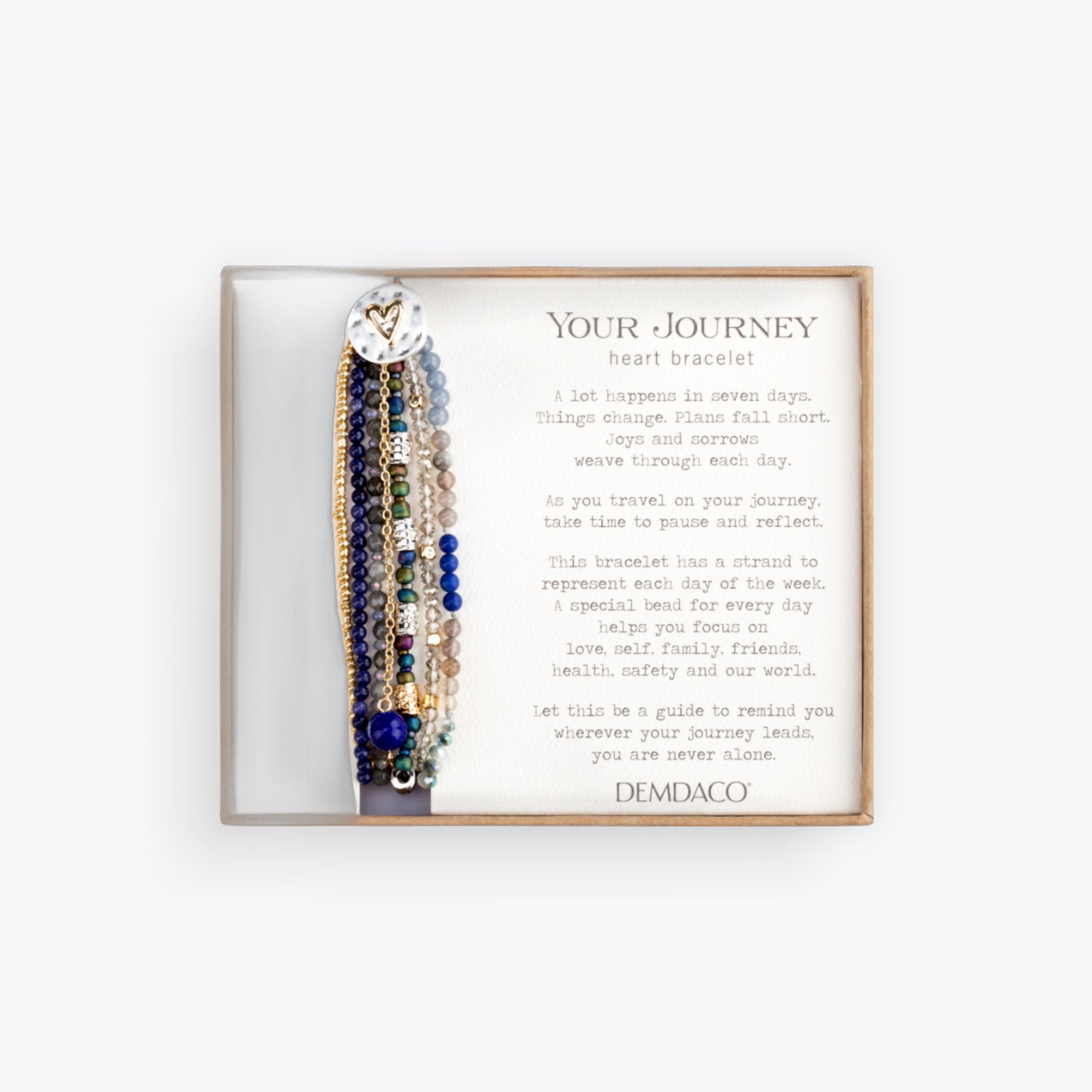 Beaded Love Bracelet - Indigo