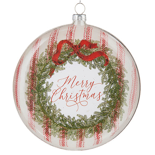 MERRY CHRISTMAS DISC ORNAMENT | 5"