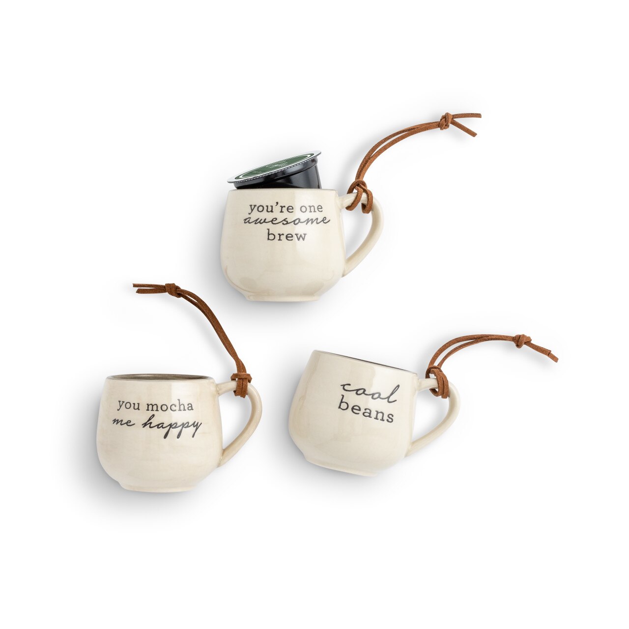 Coffee Pod Mug Ornament, 3 Styles | 2.5" (sold separately)