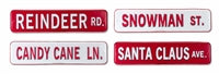CHRISTMAS STREET SIGN, 4 Styles | 22.25x 5.25" (sold separately)