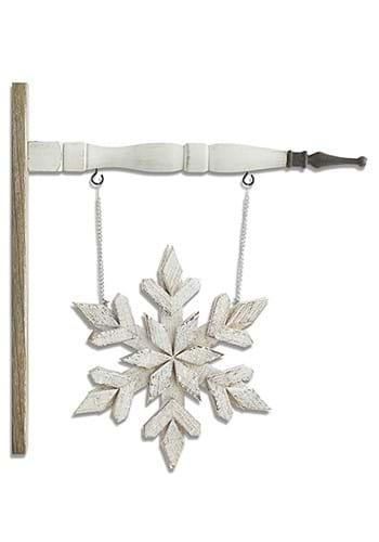Whitewashed Snowflake Arrow Christmas Decoration