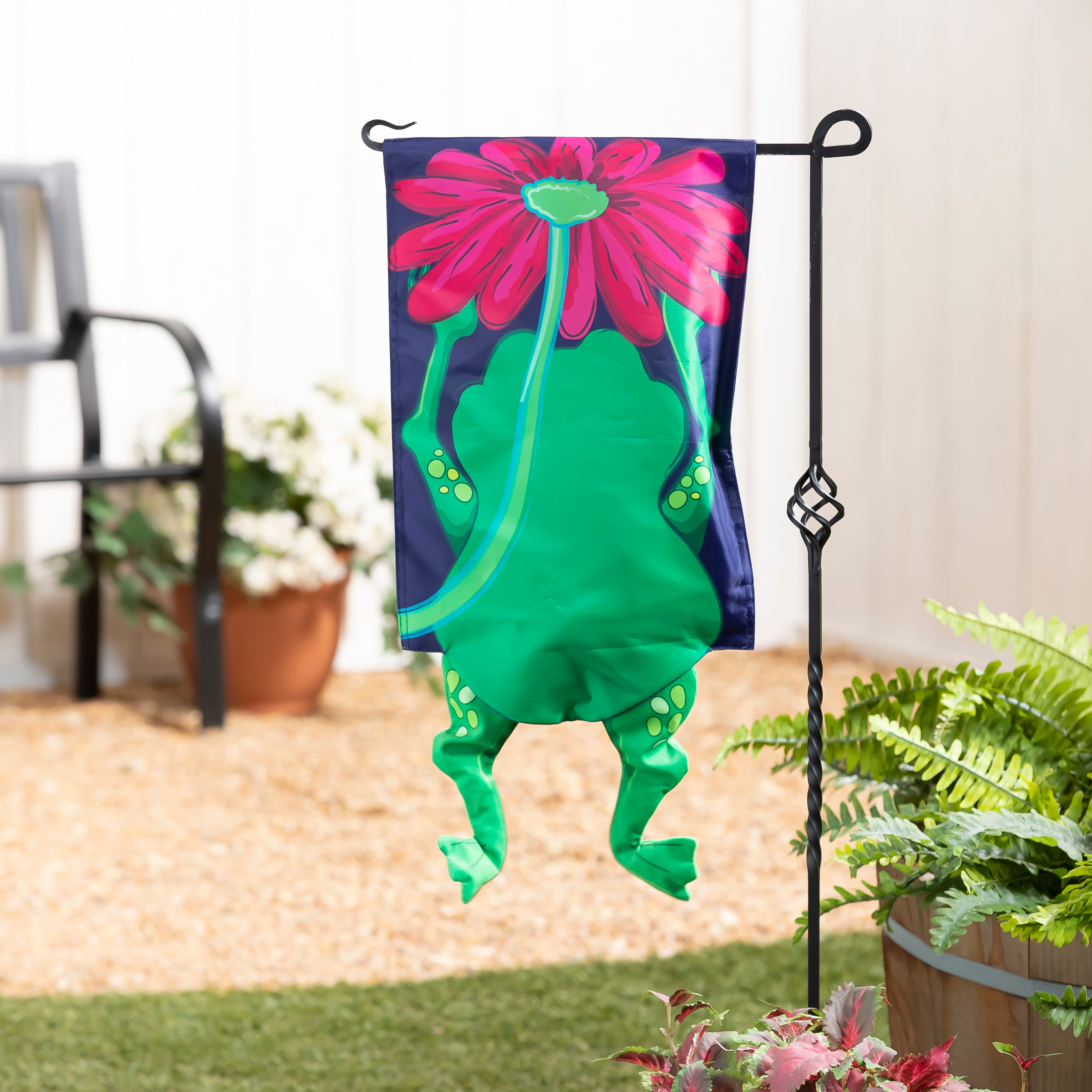 Jumping Frog Garden Flag