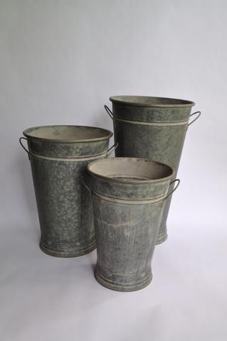 Tall 15"H Flower Bucket, w/handles