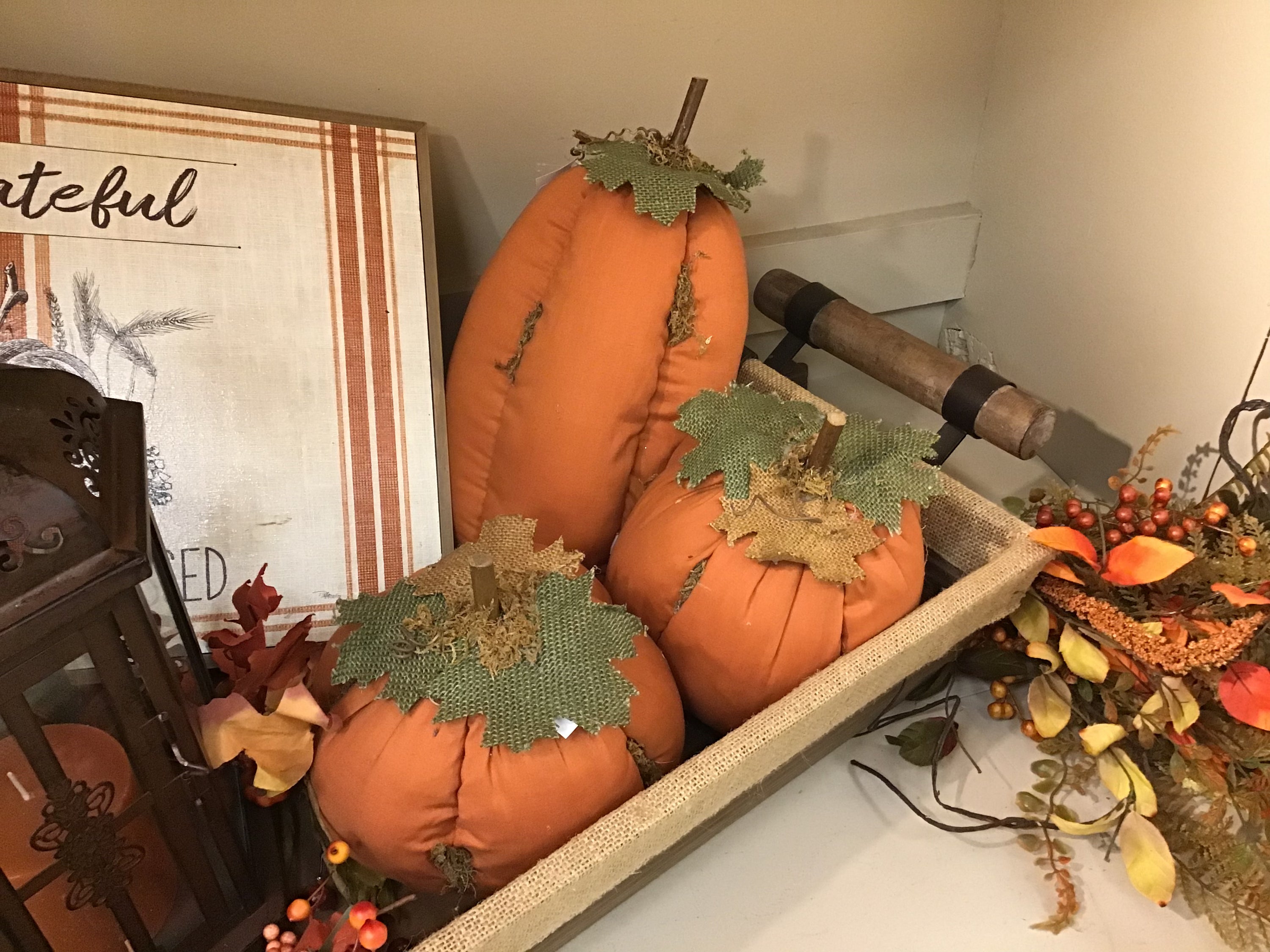 Mossy Orange Stuffed PumpkinS