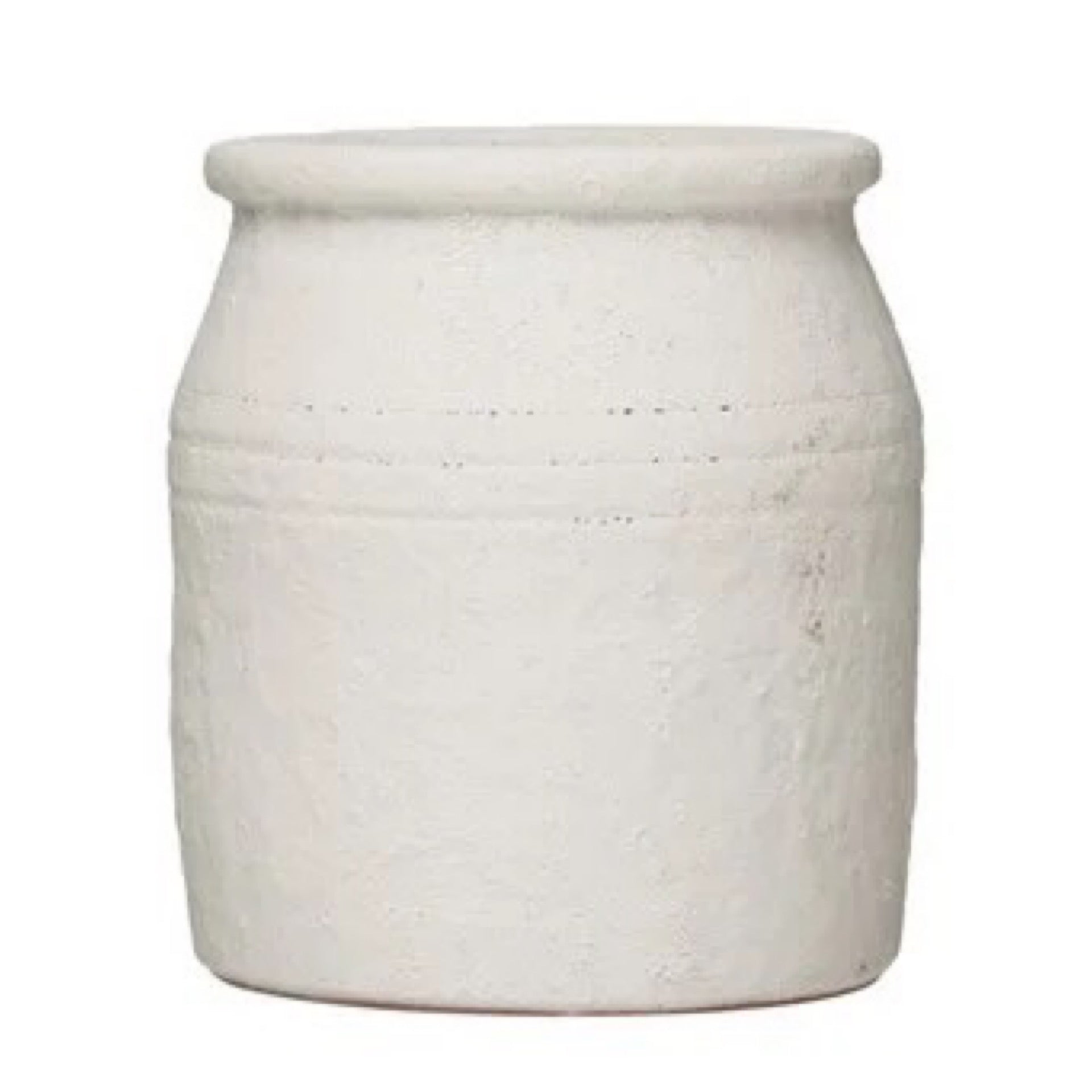 Creative Co-Op 7" H Decorative Coarse Terracotta Distressed Volcano Glaze (Each One Will Vary) Crock