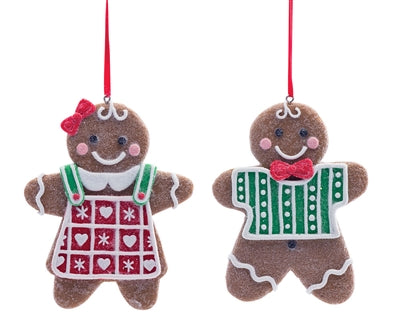 Gingerbread Boy and Girl Claydough Ornament | 4" (sold separately)