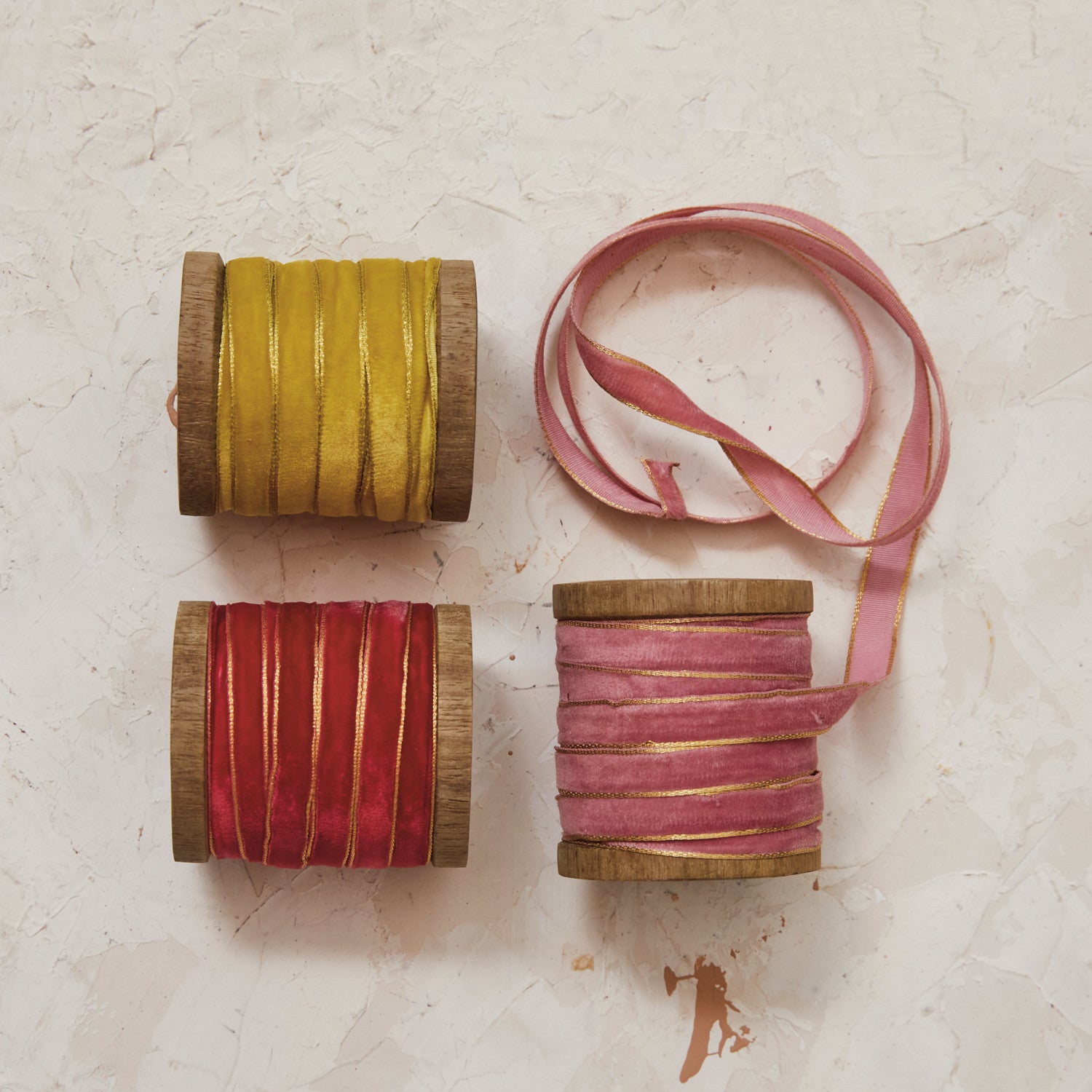 Velvet Ribbon on Wood Spool