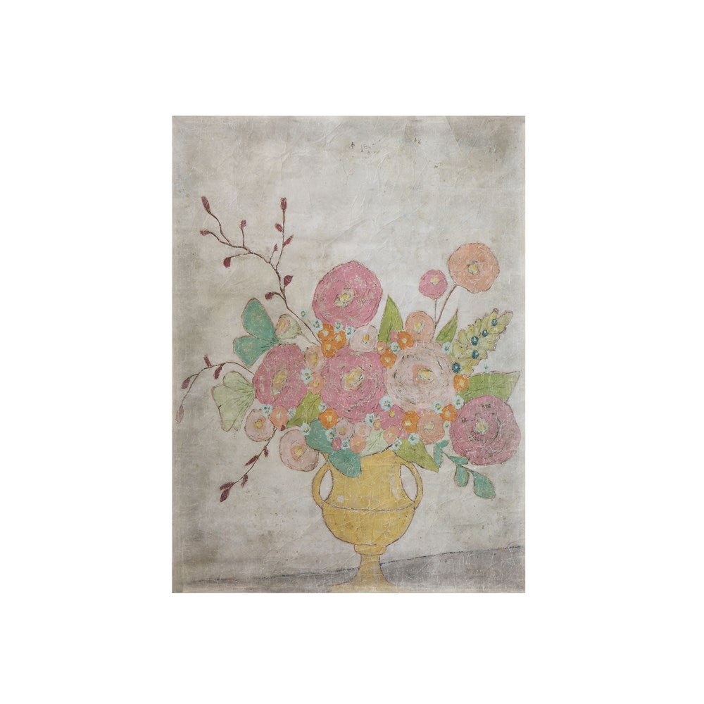 Decorator Paper w/ Flowers in Yellow Vase | 36"L x 48"H