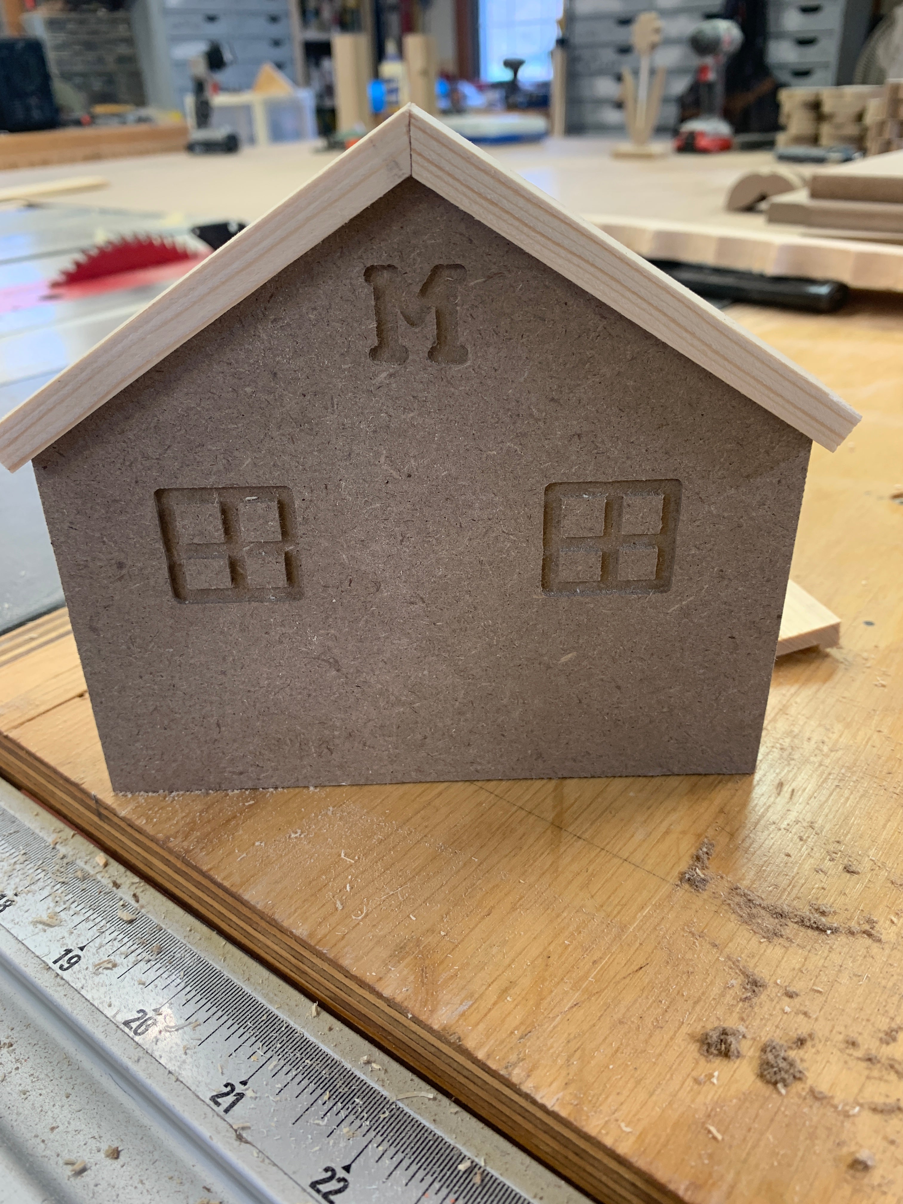Primitive House w/Antique Mini Key