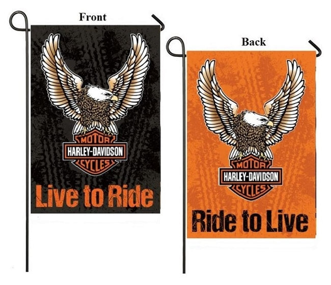 HARLEY "Live To Ride" Garden Flag