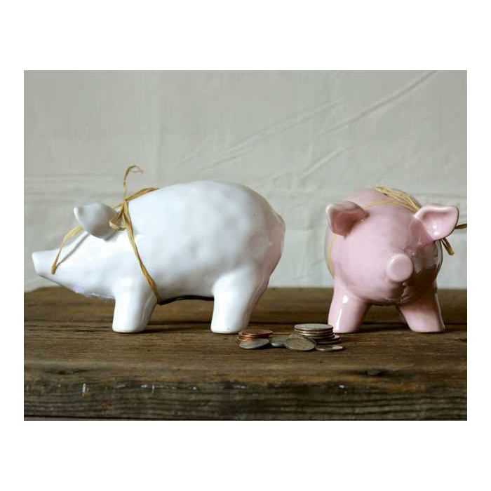 Ceramic Piggy Bank, 2 Colors | 7.25"