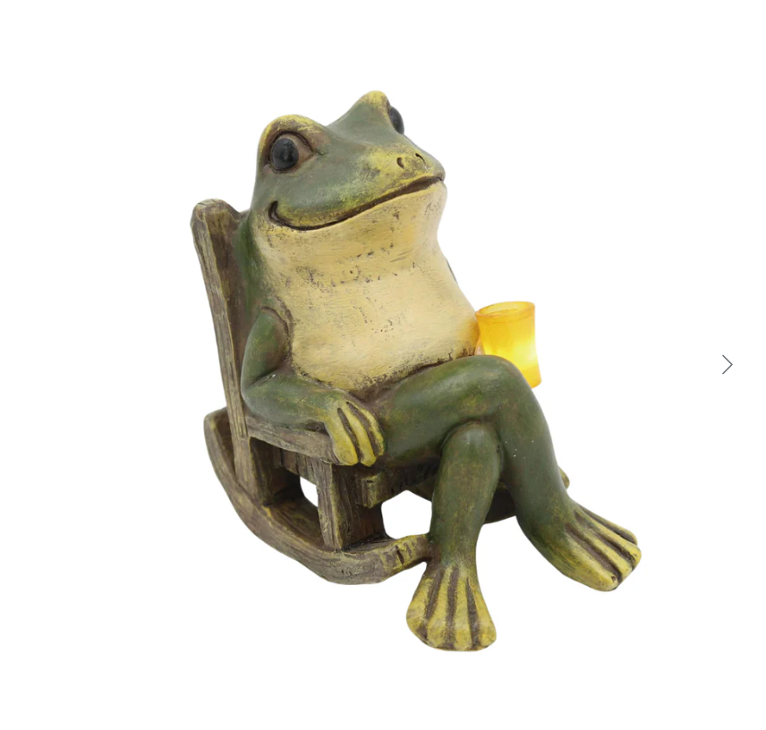 Whimsical Light-up Frog Figurine