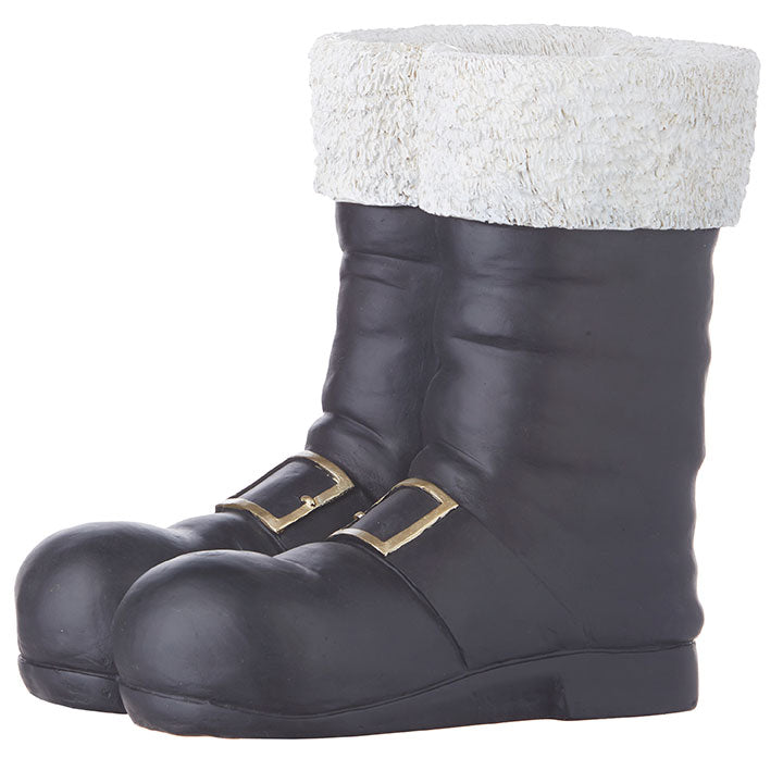 BLACK SANTA BOOTS CONTAINER 10.25"