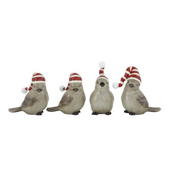 Bird w/Stocking Hat, 4 Styles | 3"L (sold separately)