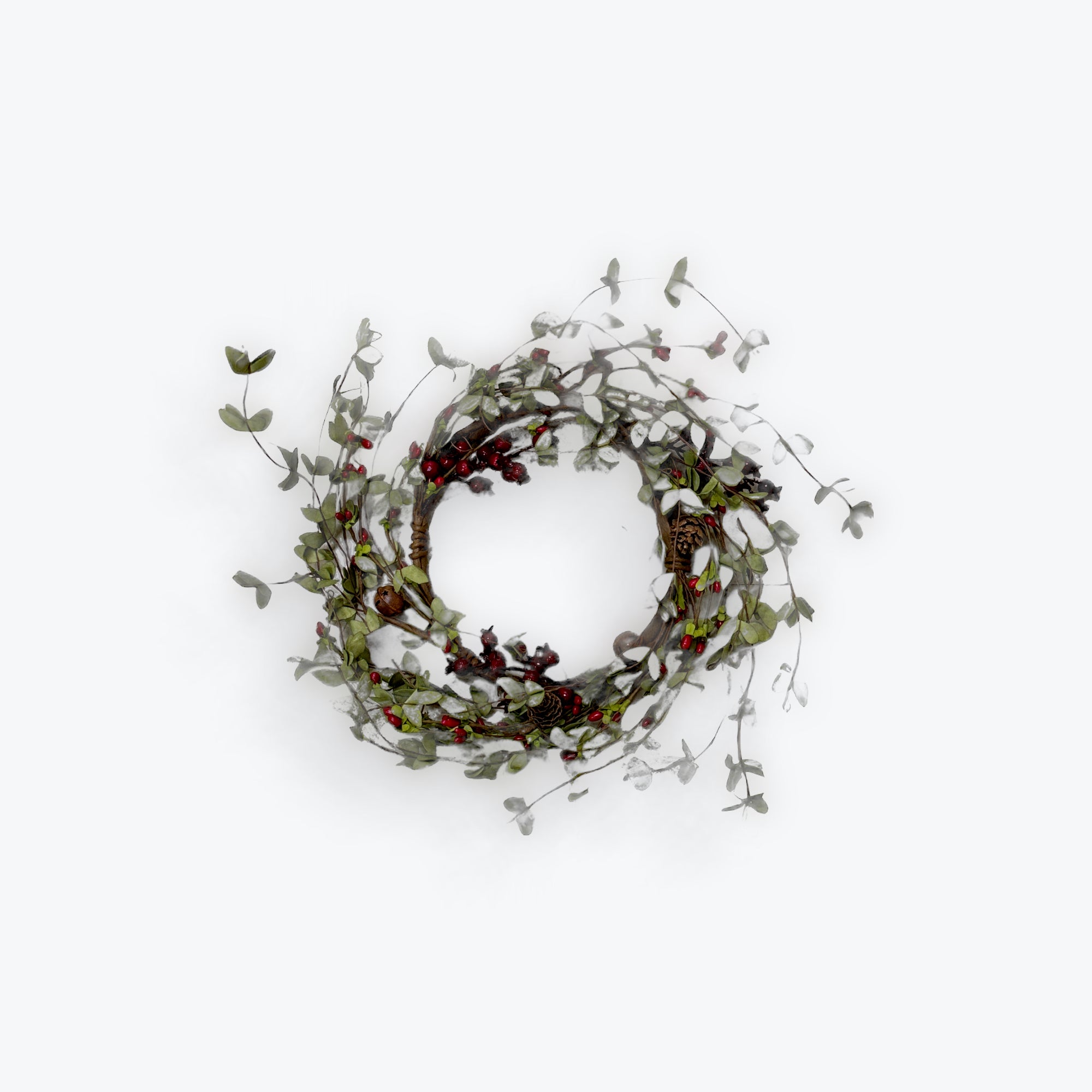 Cranberry, Pip, and Bells Candle Ring