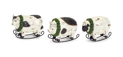 FARM ANIMAL WITH WREATH | 3 Styles (sold separately)