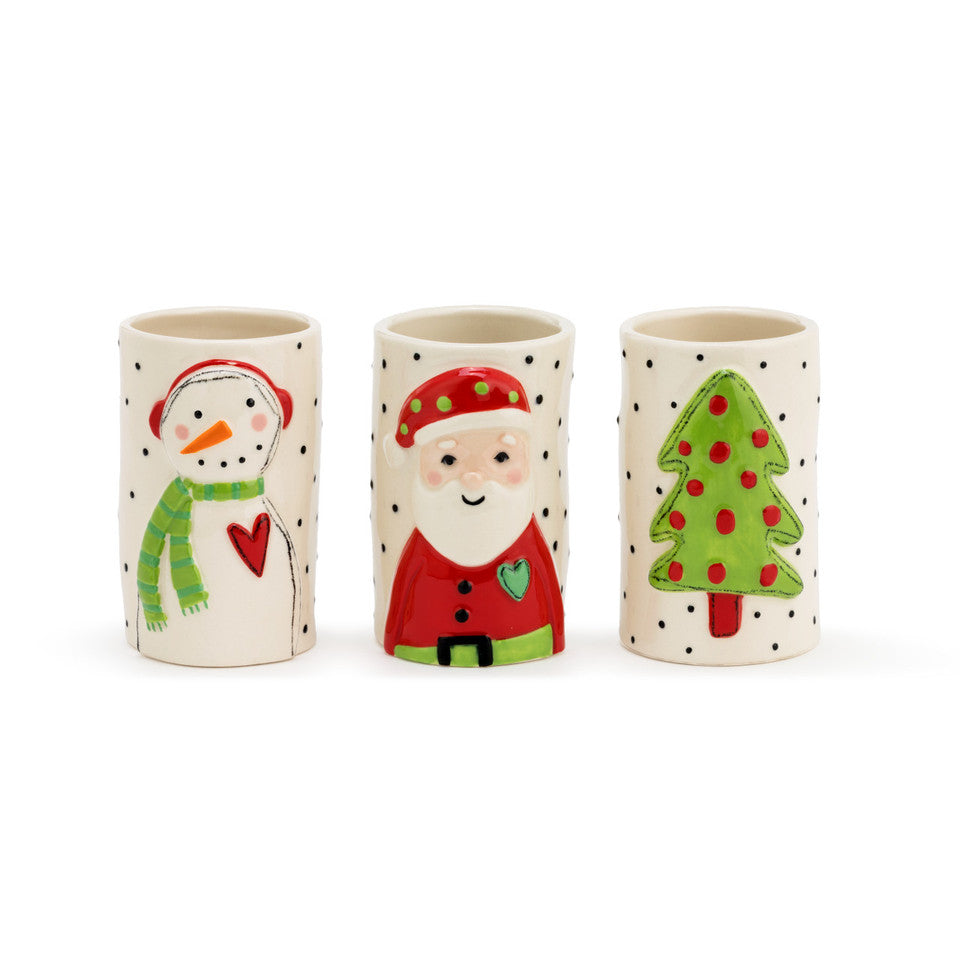 Christmas Character Containers - 3 Assorted