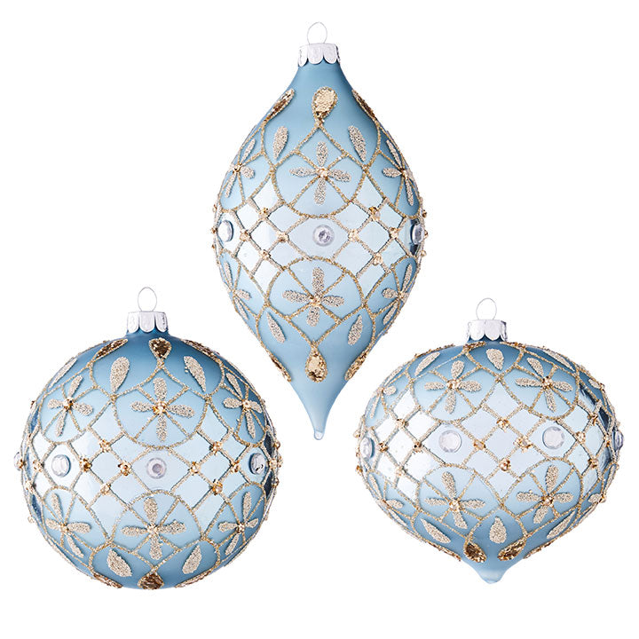 Jeweled Ornament, 3 Styles | 4" (sold separately)